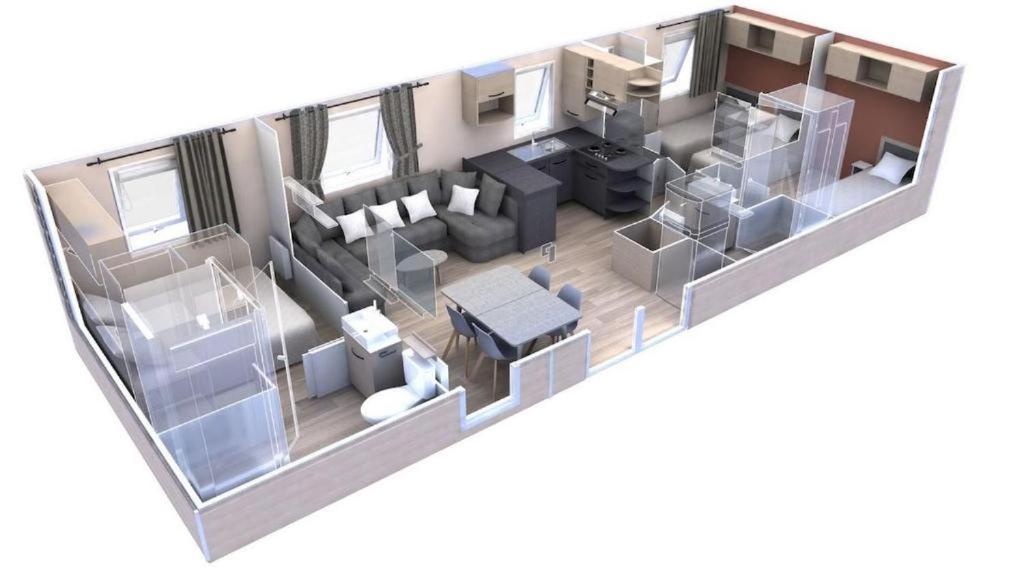 Mobile Home 3 Chambres 2 Salles De Bains Dans Camping 4 Etoiles Aux Charmettes Mh K168 Les Mathes Exteriör bild